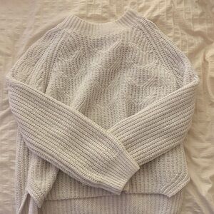 Cozy White Knit Sweater
